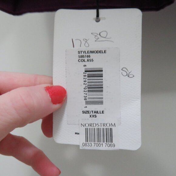 AMUR Winnie Off the Shoulder Purple 100% Silk Top - Size XXS NWT - Picture 14 of 14